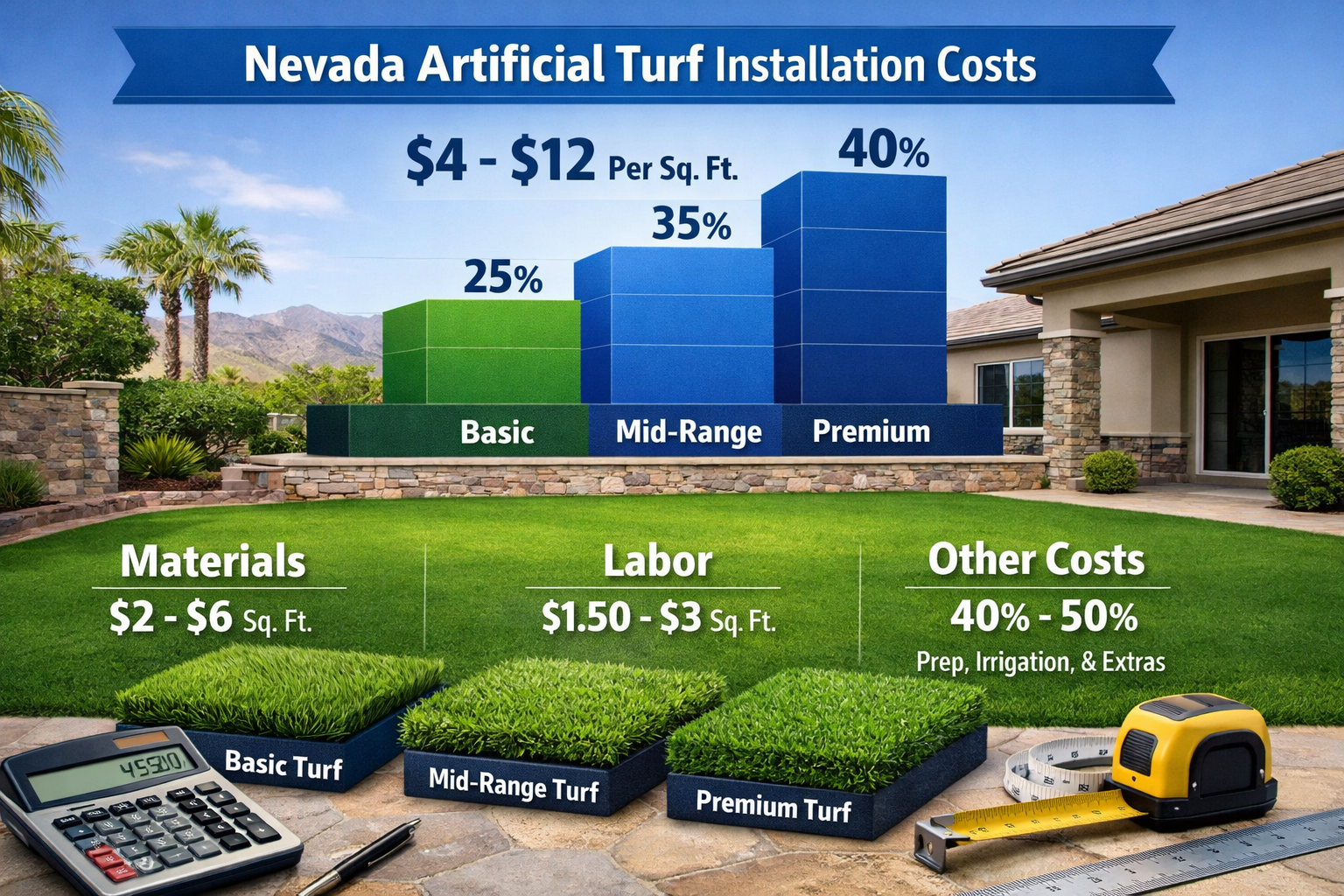 Artificial Turf Nevada Costs Breakdown