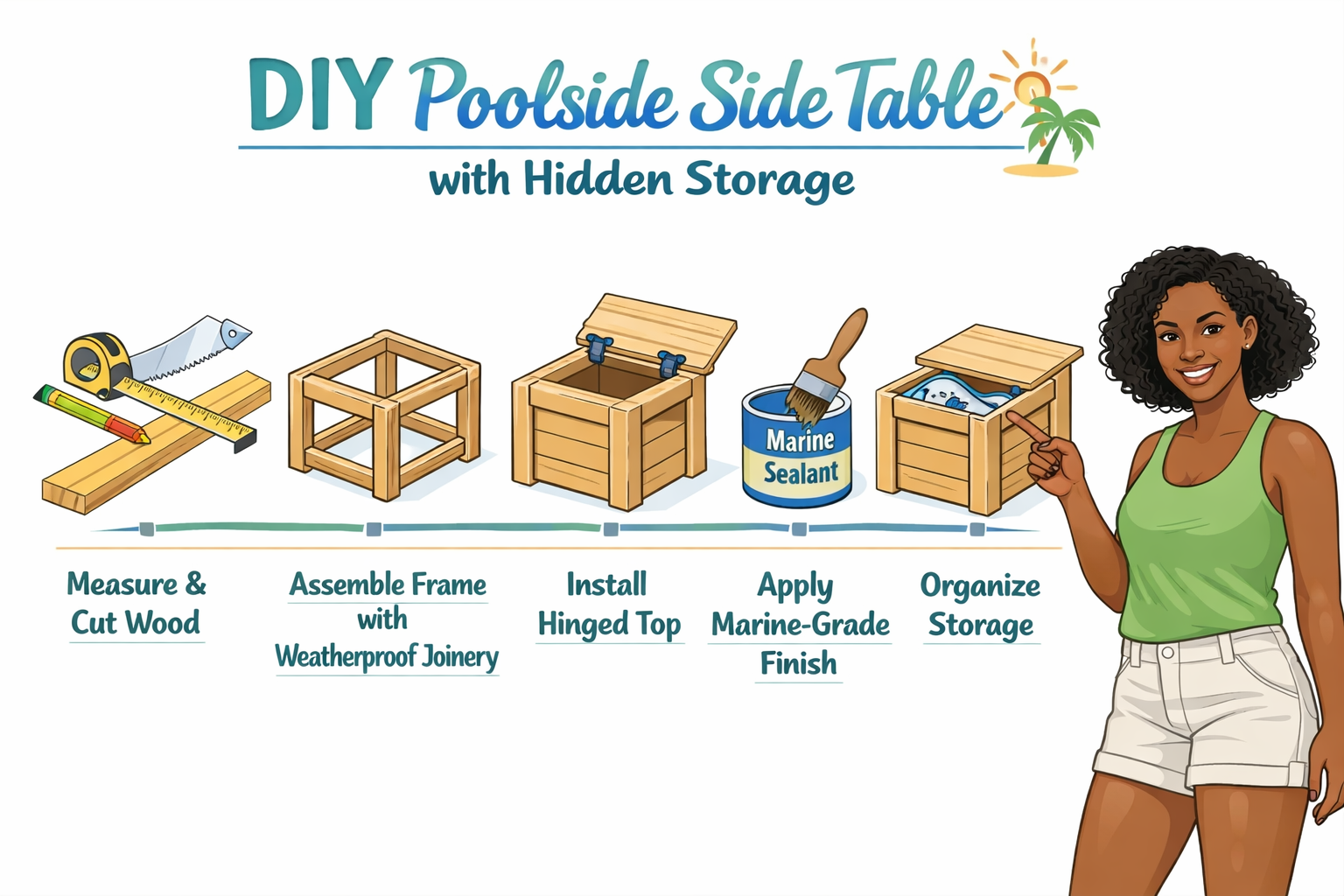 Step-by-Step Construction Guide for Your Poolside Side Table