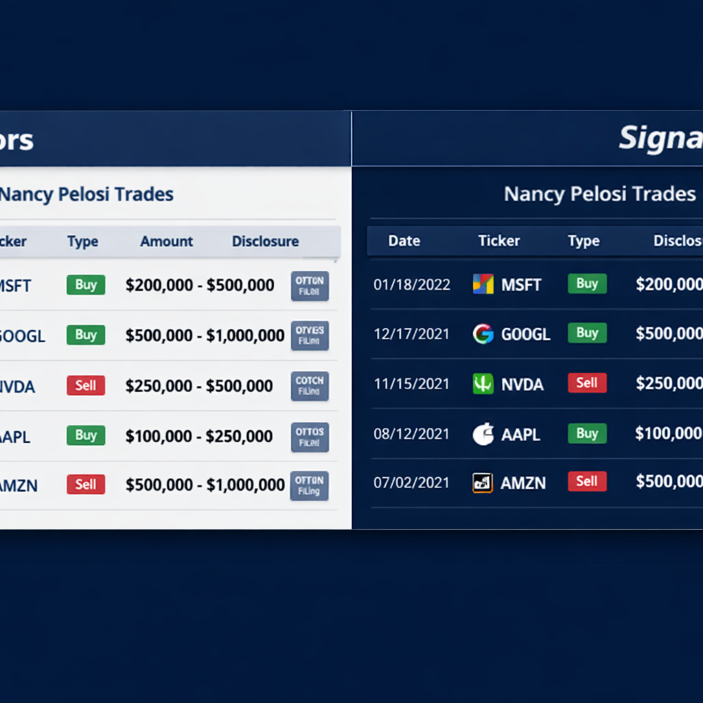 () detailed comparison dashboard showing ProBors interface on left half and Signal8.ai interface on right half, both
