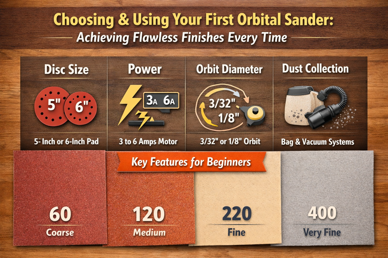 Choosing Your First Orbital Sander: Key Considerations for Flawless Finishes