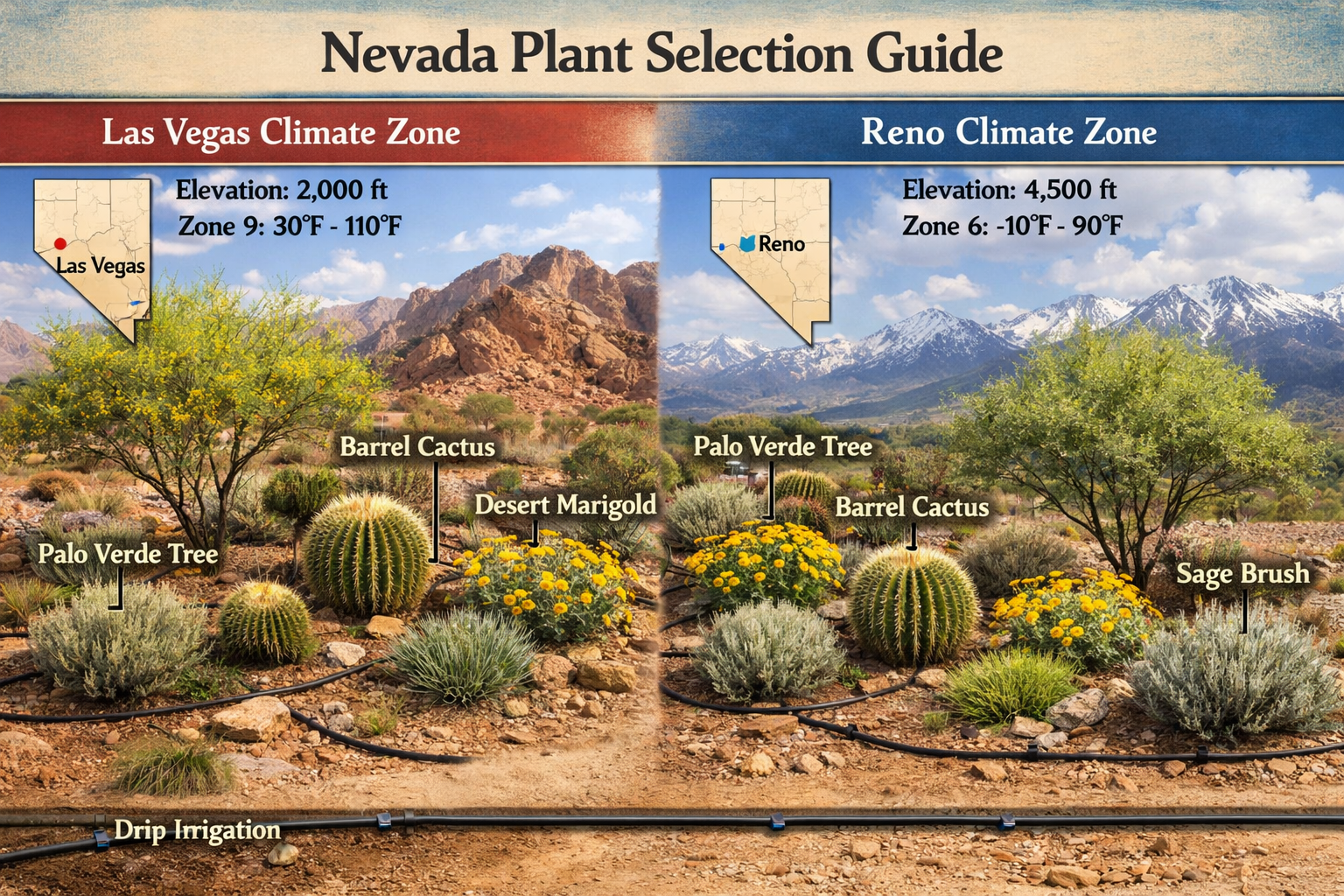 Nevada Xeriscaping Plant Selection by Region