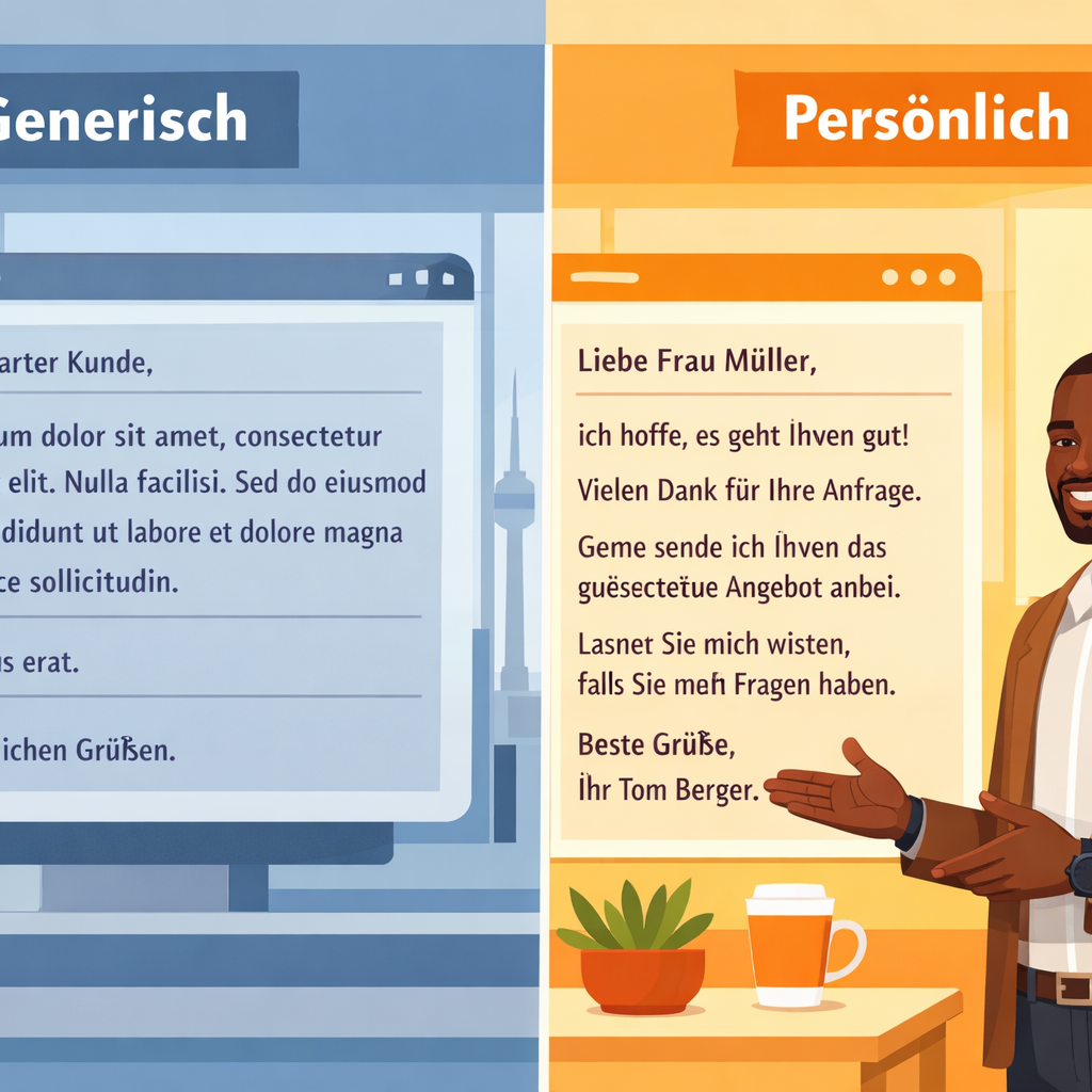 Wie vermeide ich, dass KI-generierte E-Mails roboterhaft klingen