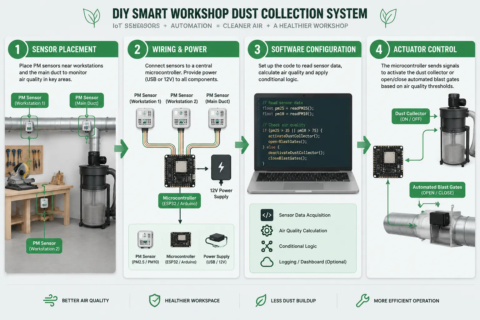Integrating IoT Sensors for Automated Air Quality Monitoring and Control
