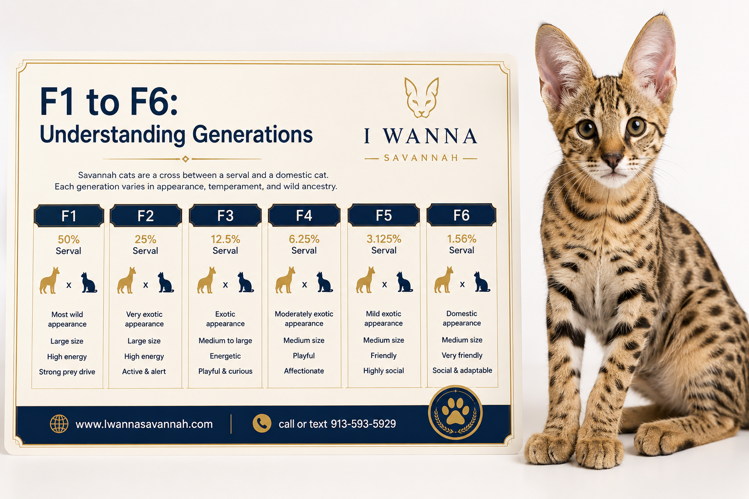 How Savannah Cat Generations Work (F1 Through F6)