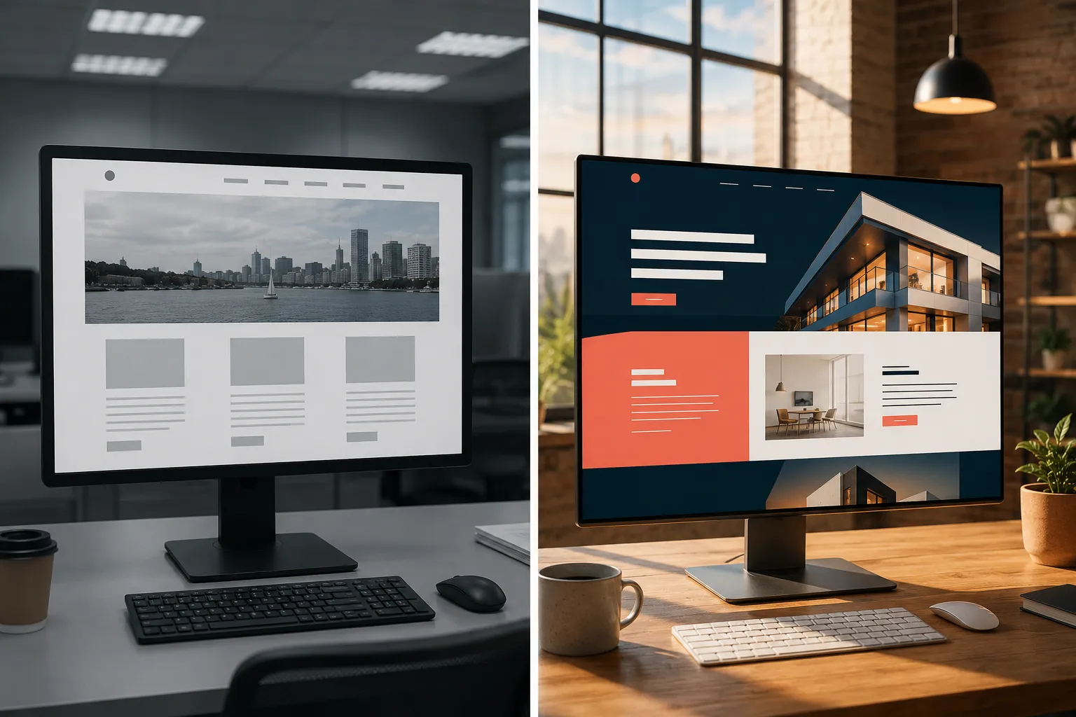 professional website template with expressive typography
