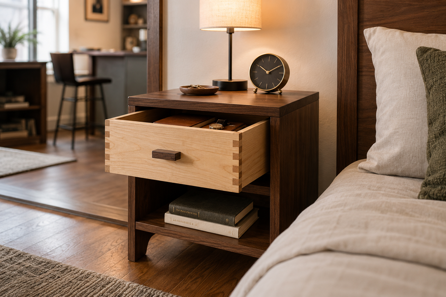 Construction Steps for Your DIY Nightstands and Side Tables: 3 Space-Saving Designs for Bedrooms and Living Rooms - Compact D