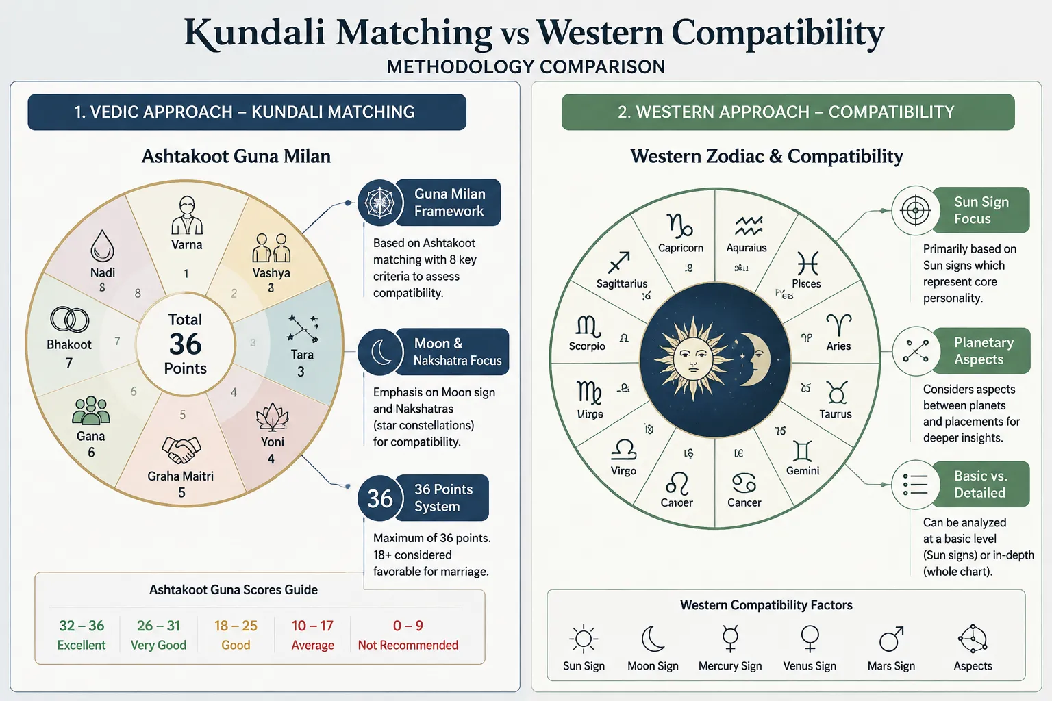 The Ashtakoot Guna Milan: A 36-Point Framework