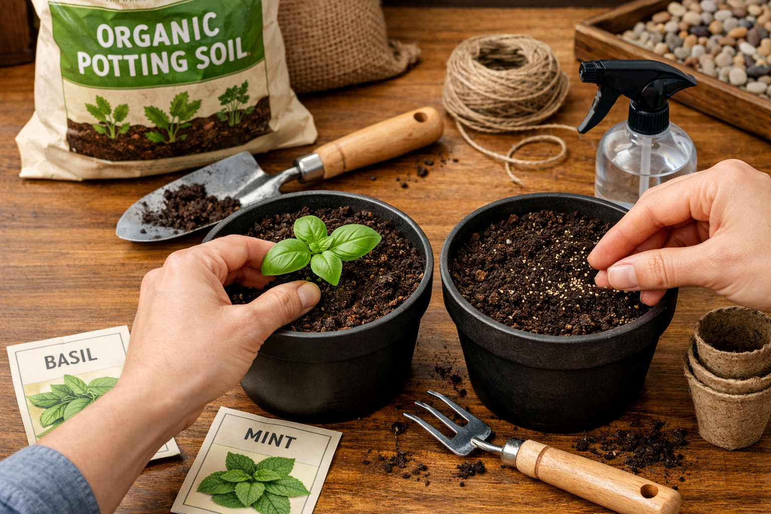 Indoor Herb Garden Setup