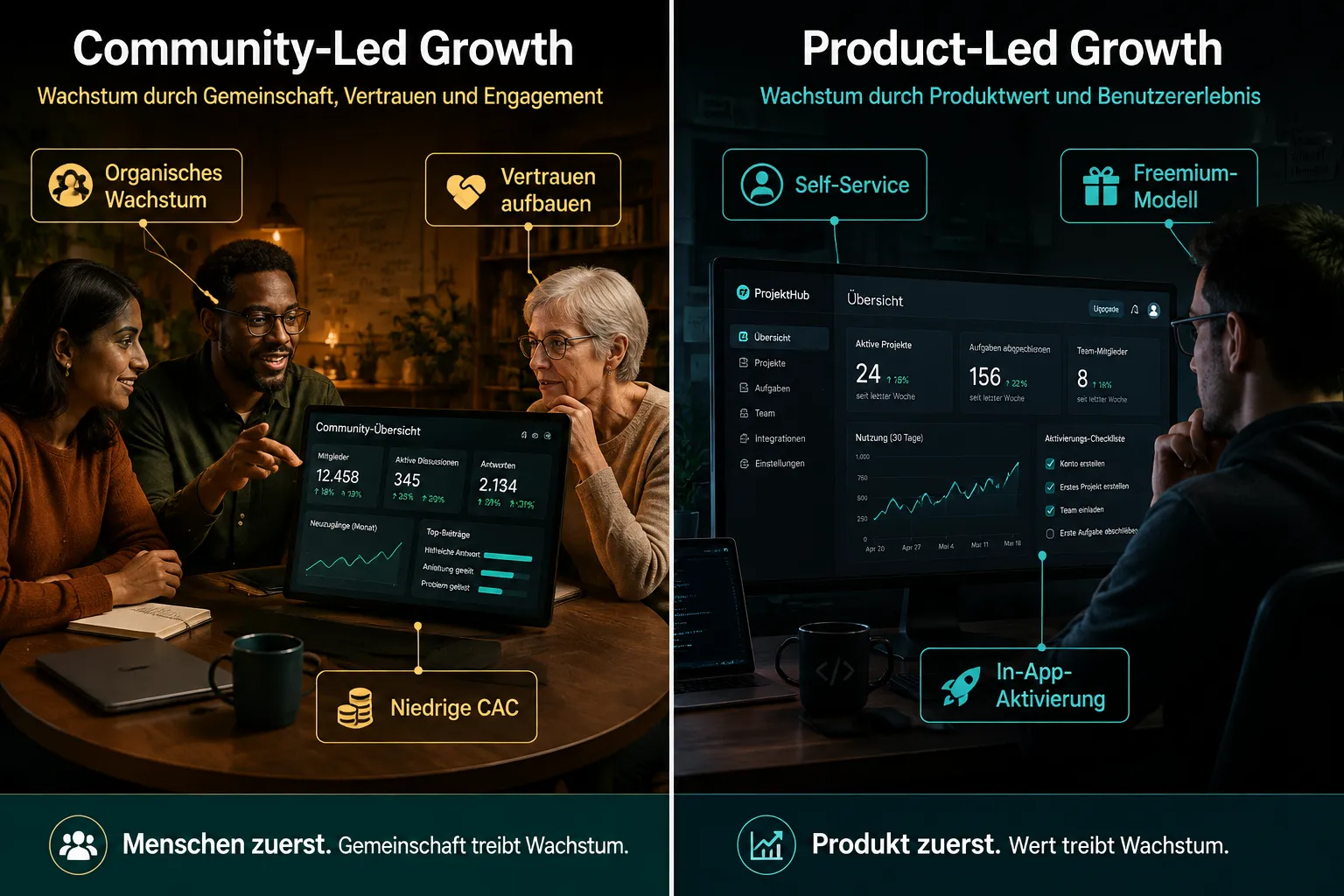 Community-Led Growth vs. Product-Led Growth: Was ist besser?