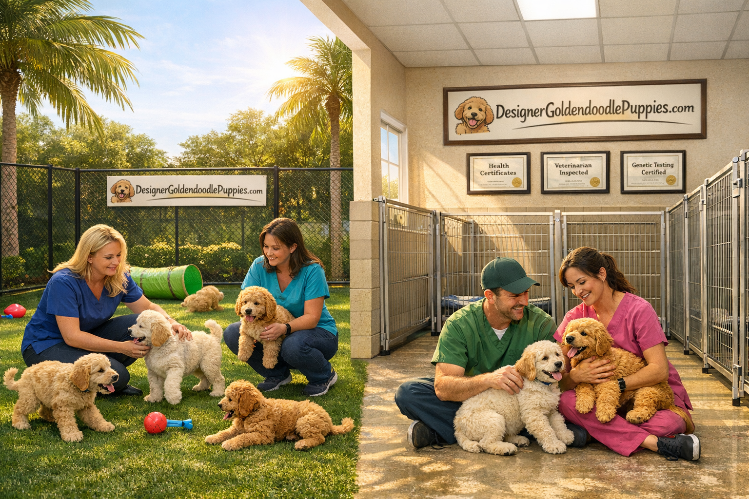 use keyphrases / topics as alt text do not use big paragraphs. Put logo of designergoldendoodlepuppies.com in images as possible where possi