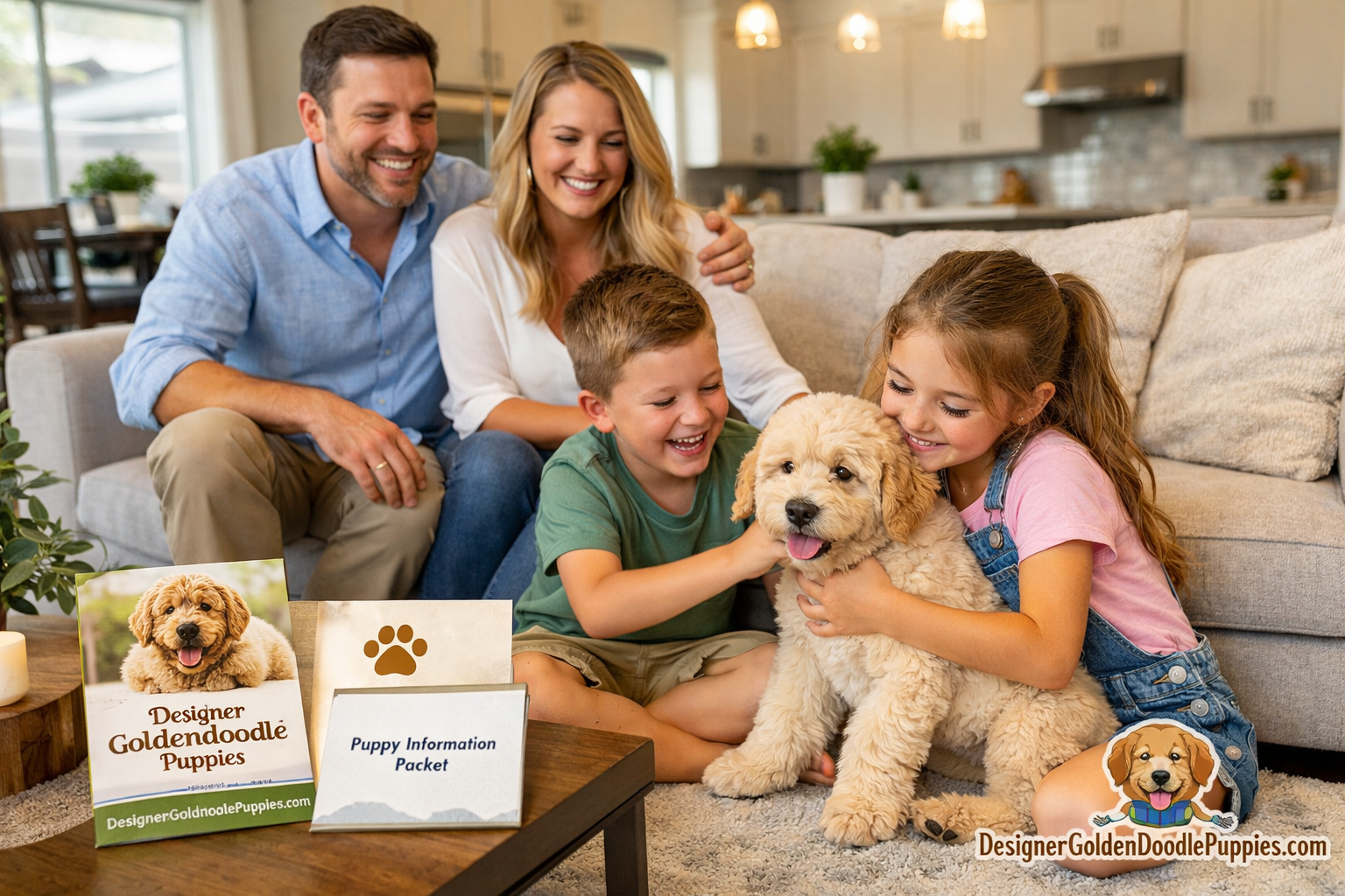 use keyphrases / topics as alt text do not use big paragraphs. Put logo of designergoldendoodlepuppies.com in images as possible where possi