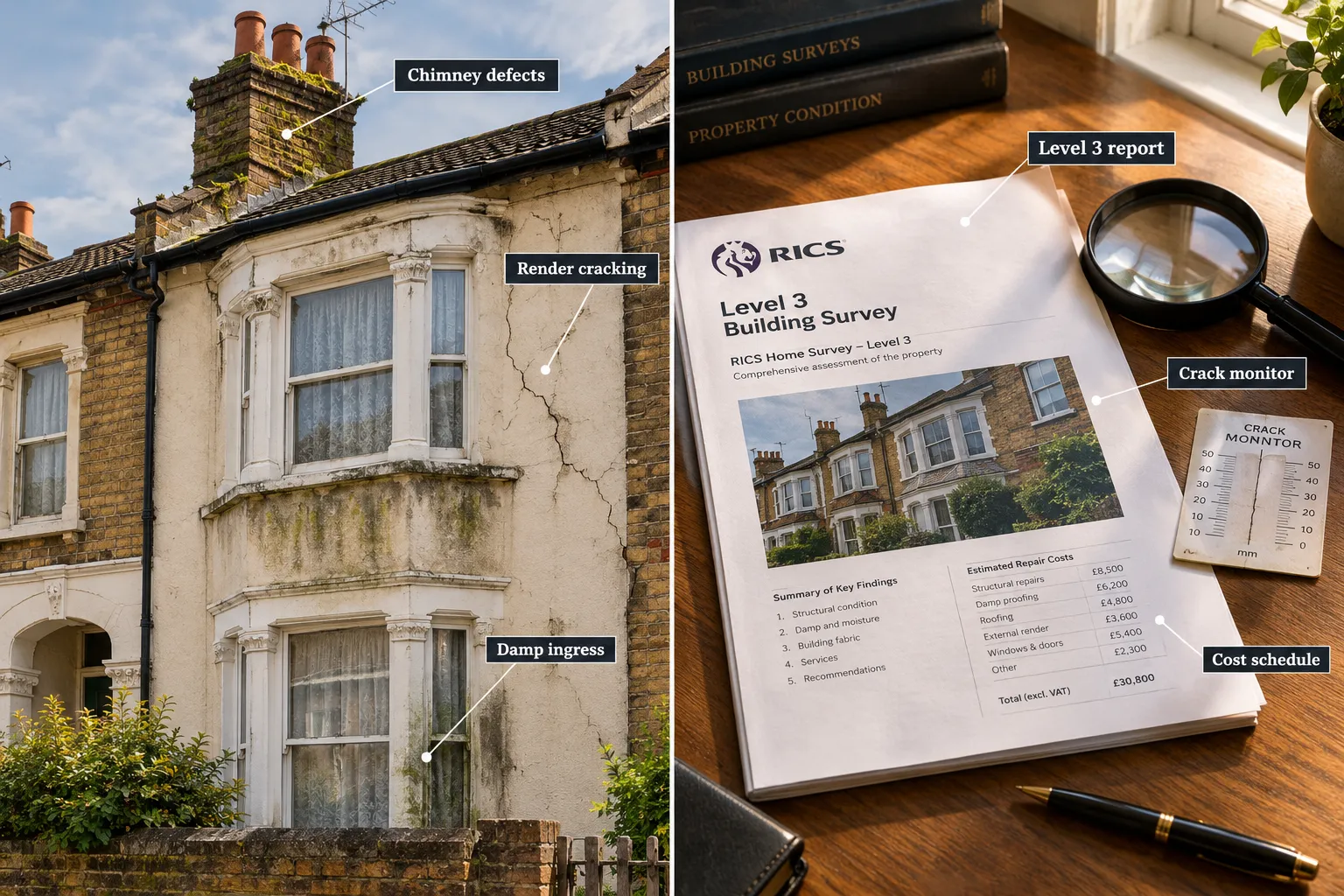 What a Building Survey Finds That a Price Rebound Cannot Fix