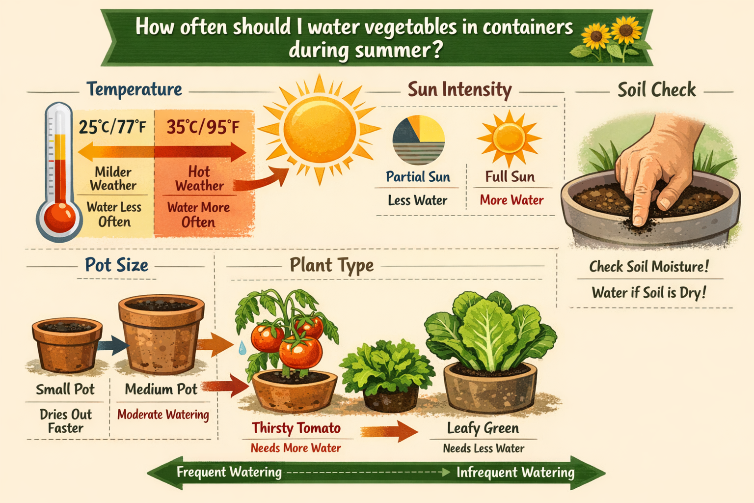 How Often to Water Container Vegetables in Summer