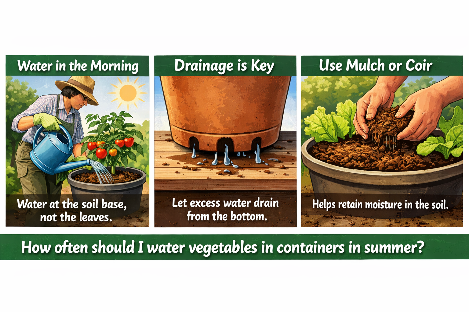 How Often to Water Container Vegetables in Summer