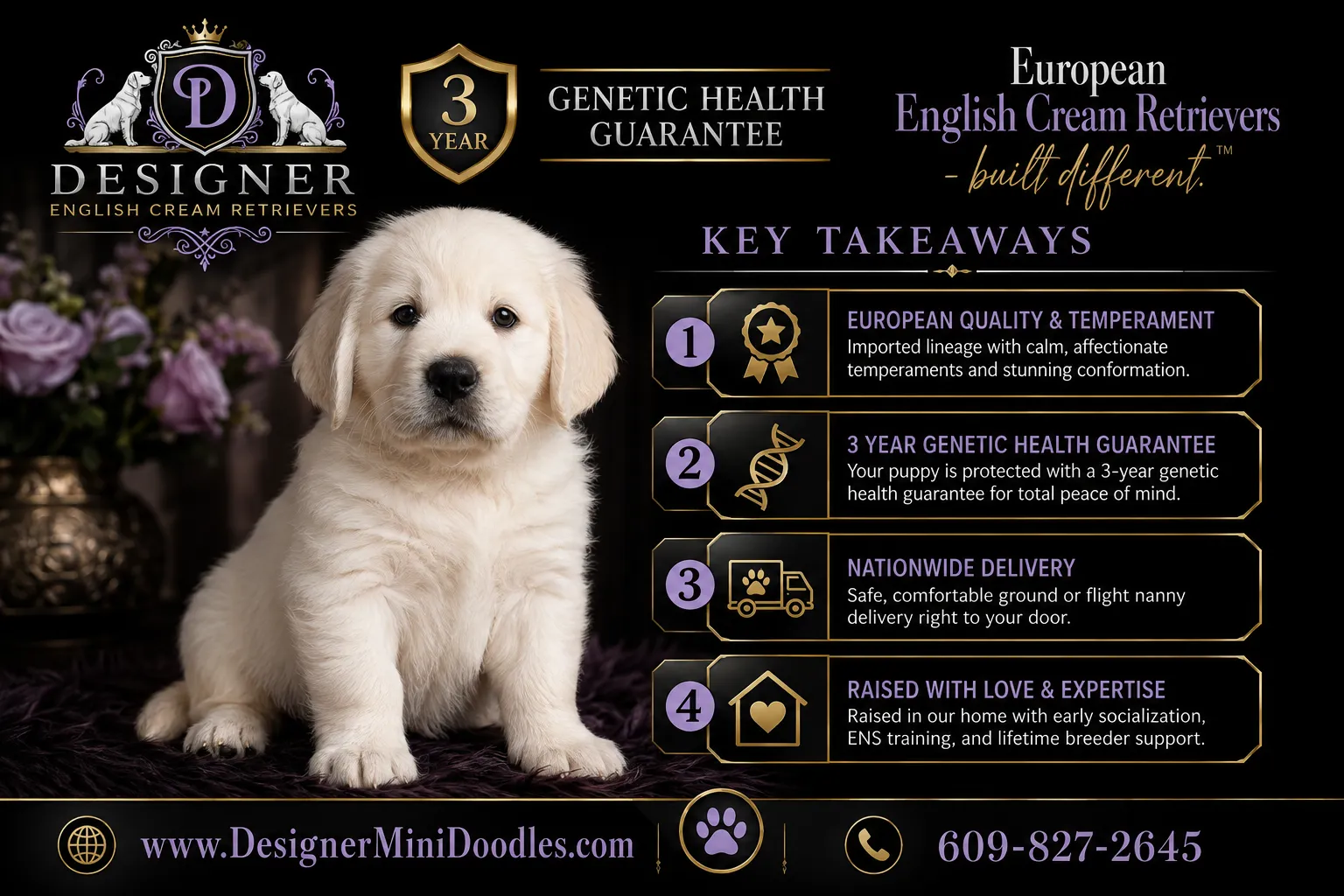 English cream golden retriever puppies Texas