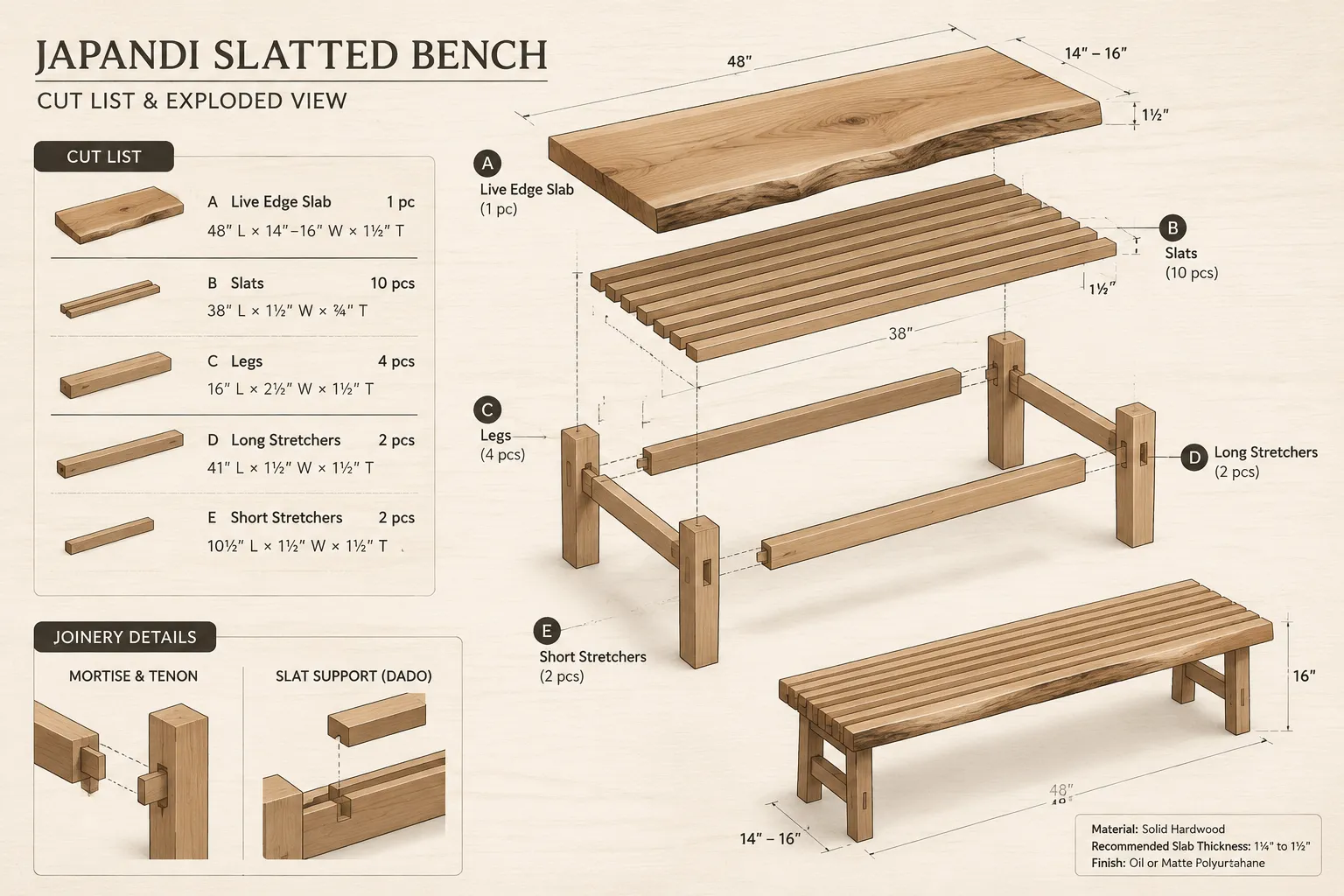 Attaching the Live-Edge Seat
