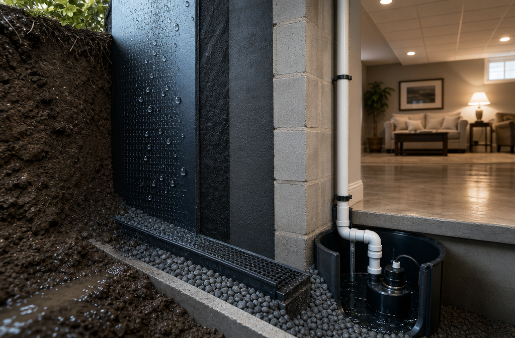 water collection system to prevent leaks