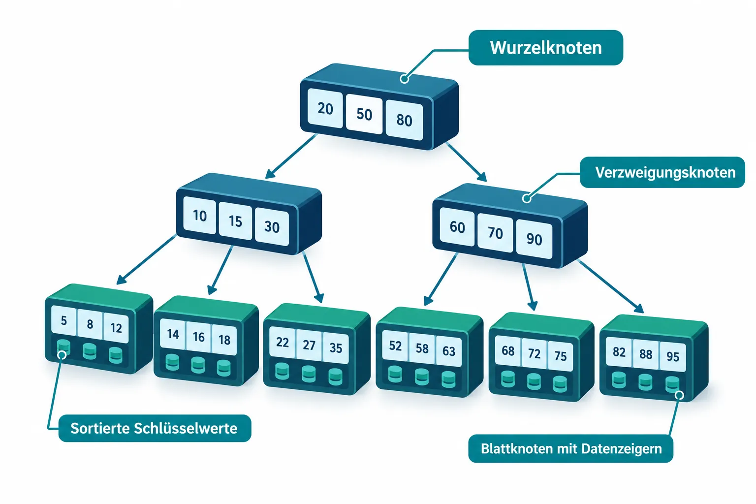 Wie Indizes technisch funktionieren: Die B-Tree-Struktur im Detail