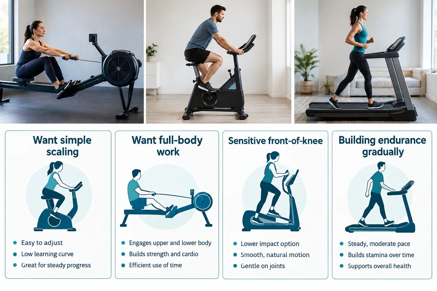 Rowing vs. Cycling: The Practical Knee-Load Differences