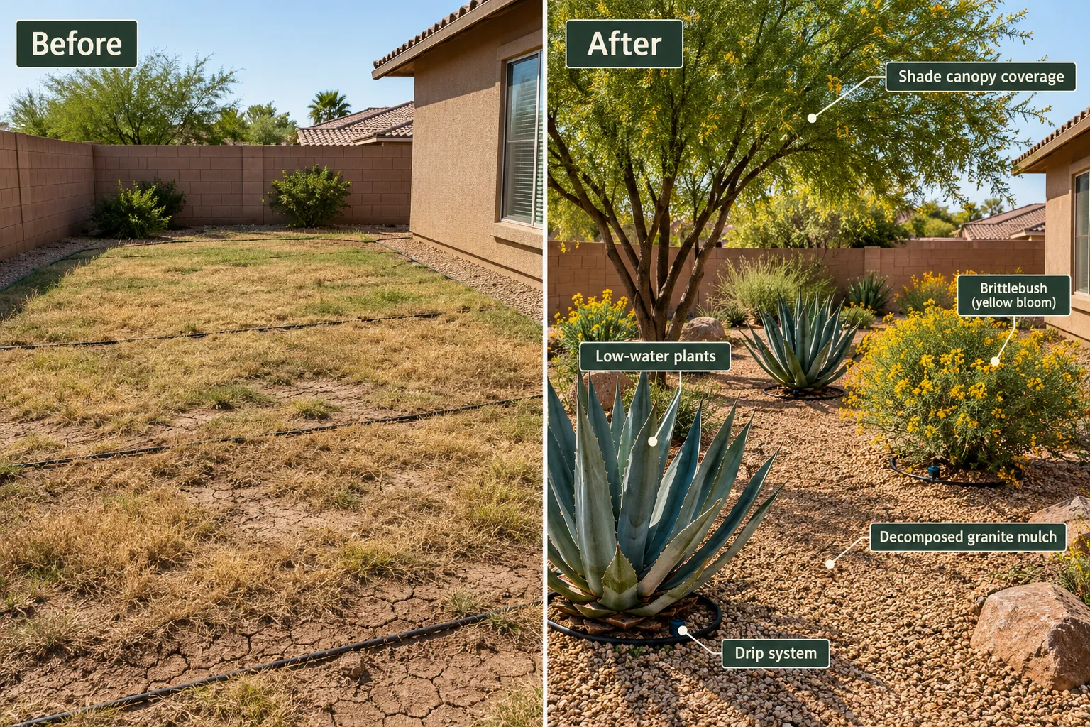 Xeriscape Material and Labor Breakdown