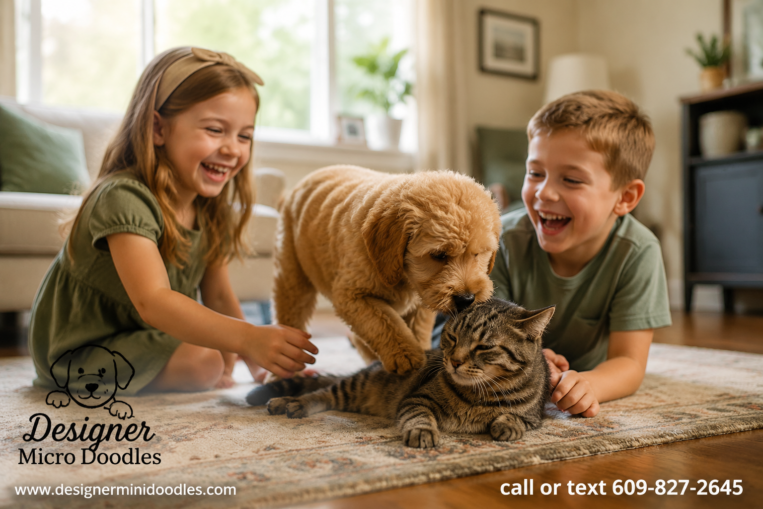 Are Micro Goldendoodles Good with Kids and Other Pets?