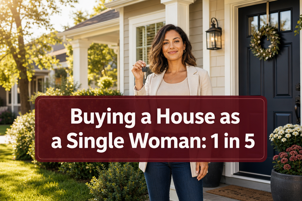 Woman receiving the keys to her first home at the closing table