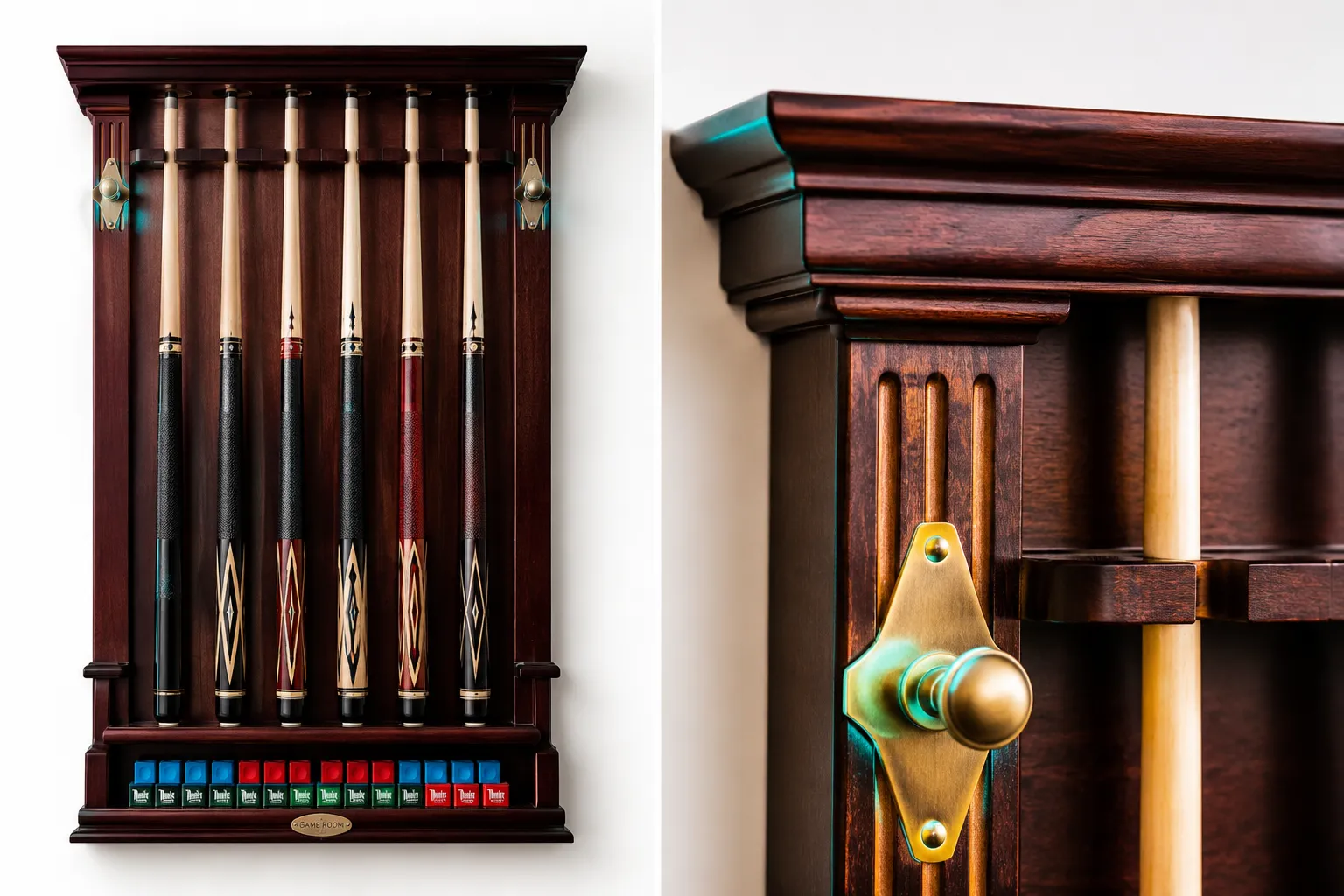 Crafting Functional and Stylish Cue Racks and Chalk Shelves