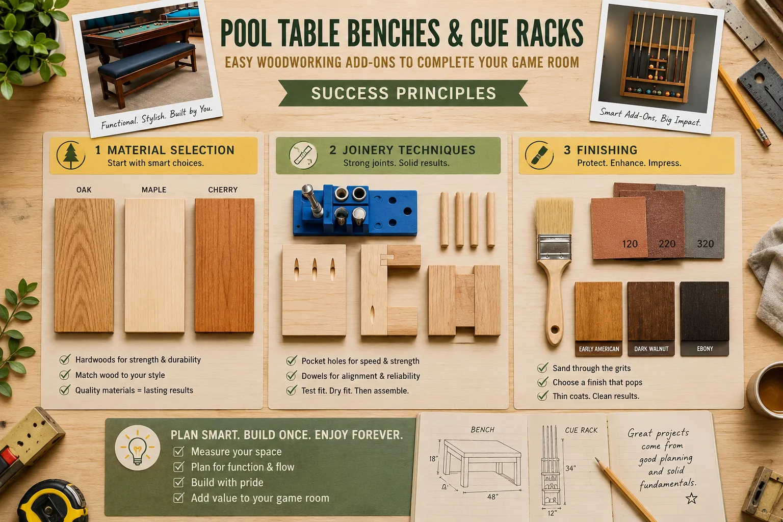 Practical Woodworking Tips for Your Game Room Add-Ons