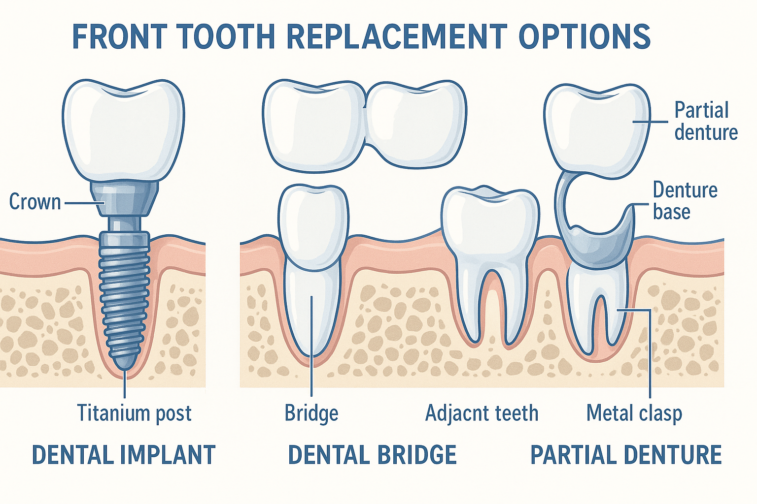 Complete Guide to Missing Front Tooth Replacement Options: Restore Your Smile with Confidence