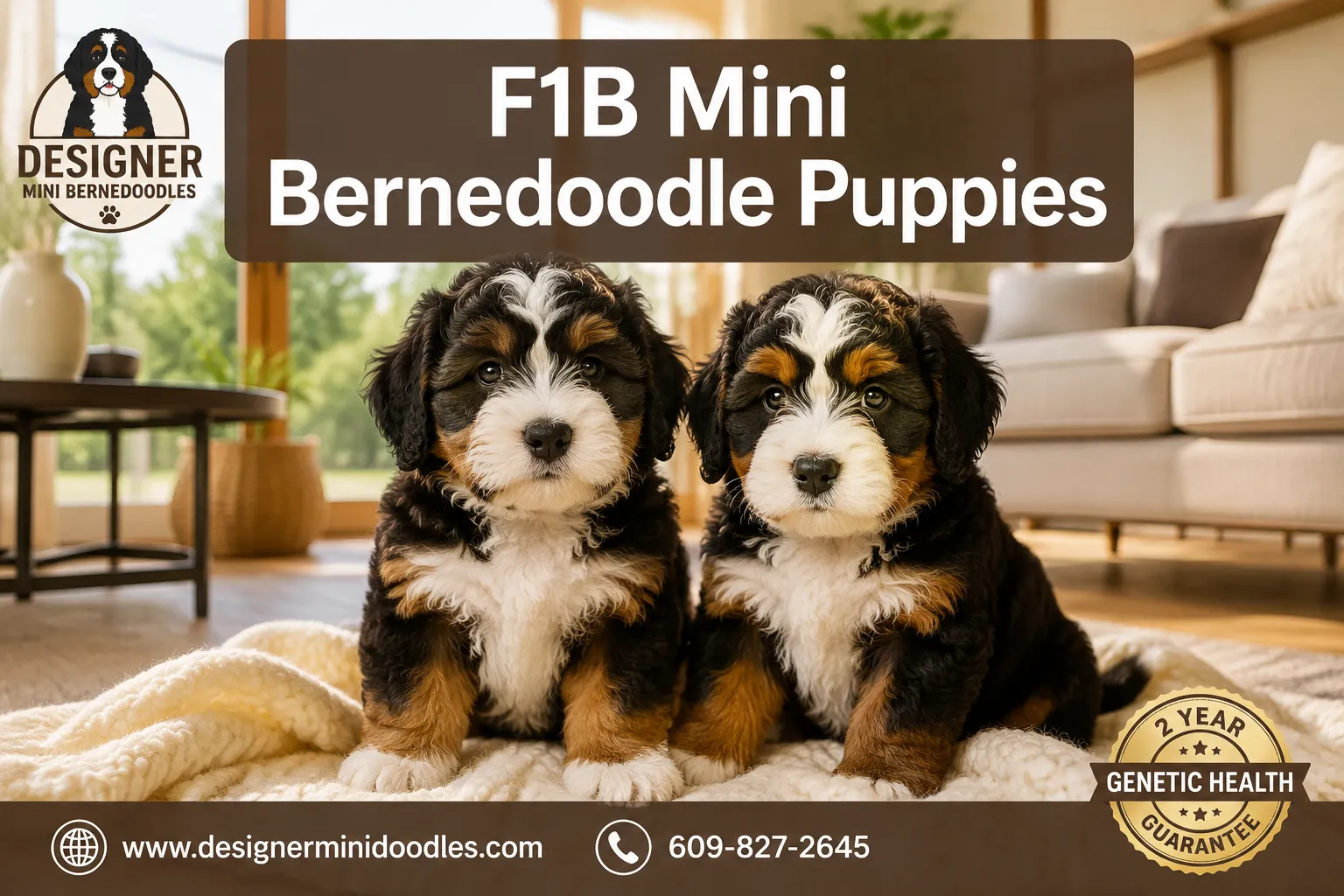 F1B Mini Bernedoodle puppies for sale