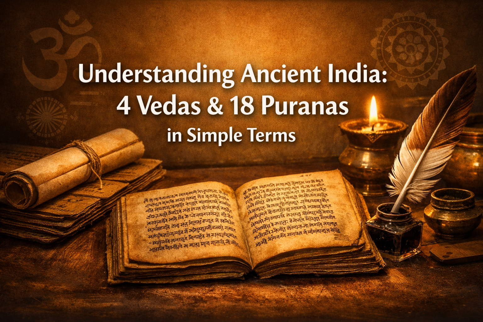 Write text in English only on all images. Don't write in Hindi. Professional landscape format (1536x1024) hero image with bold text overlay: