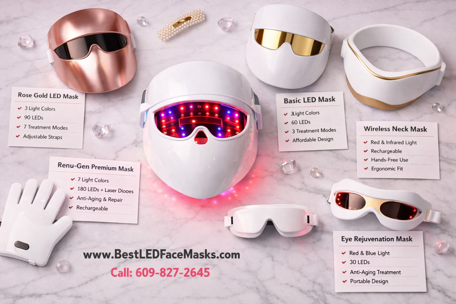LED mask for face