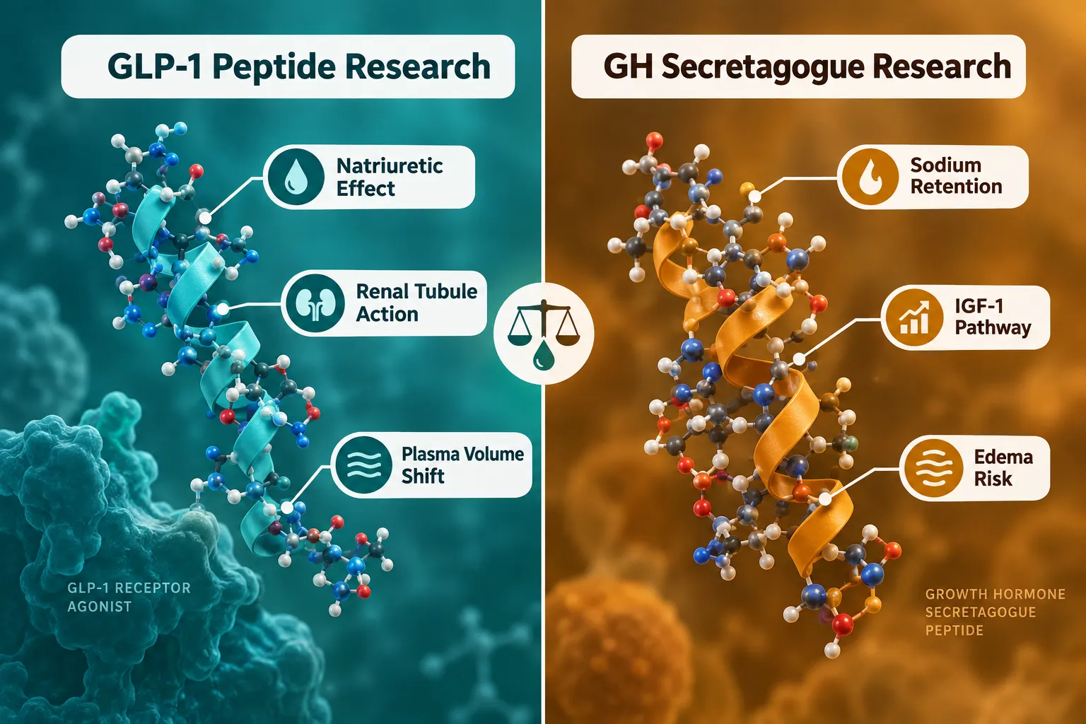 Growth-Hormone Peptides, Sodium Retention, and the Diuretic Counterbalance