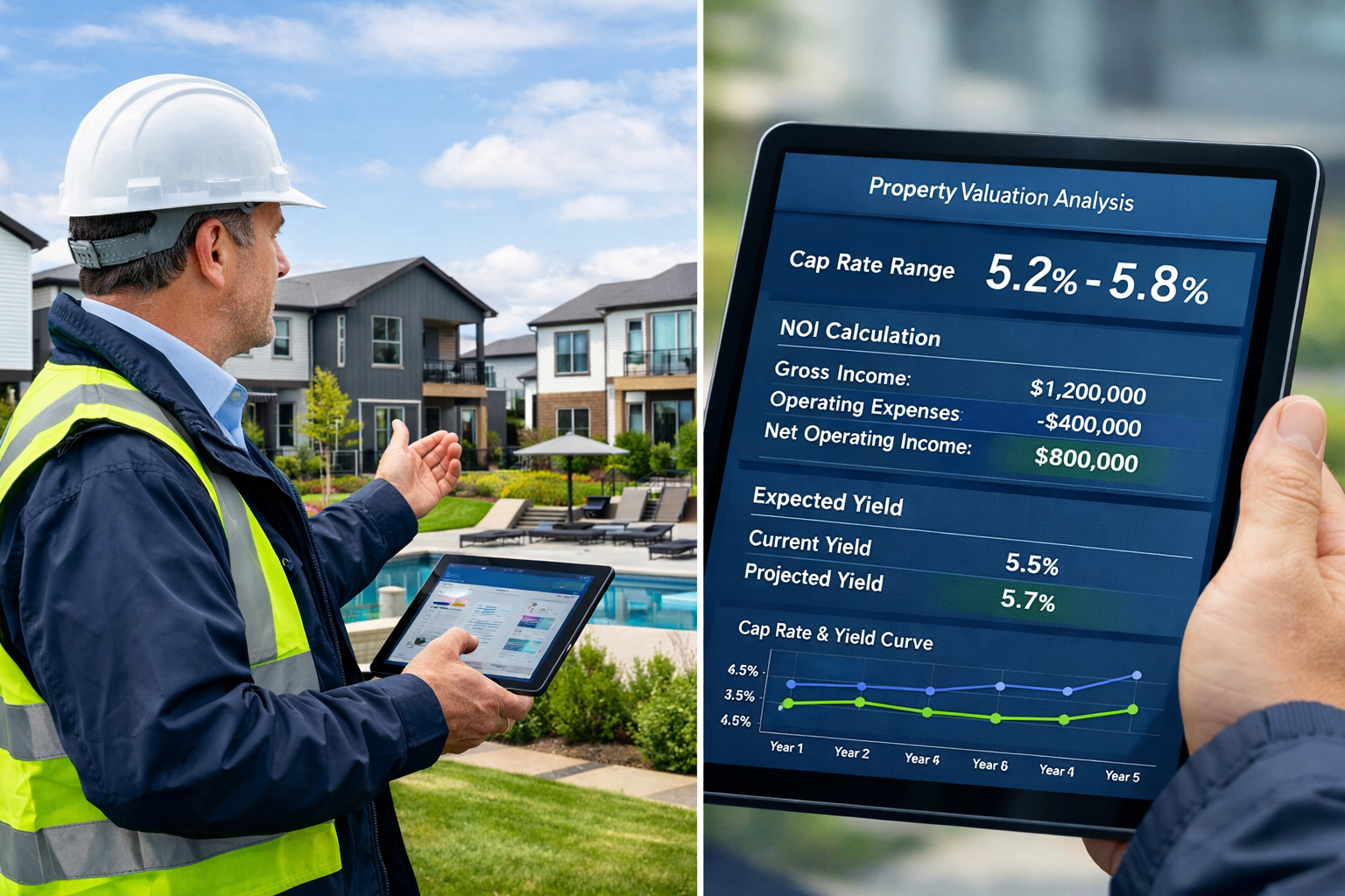 Detailed () image showing professional chartered surveyor conducting property valuation assessment in modern BTR