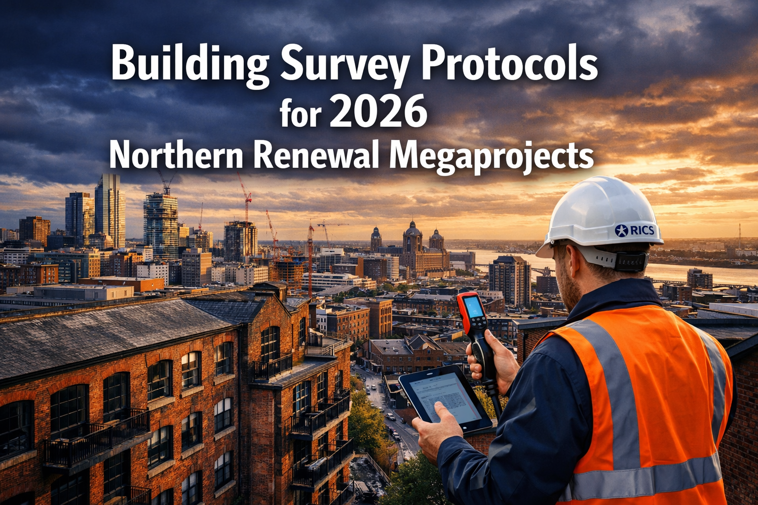 Professional () editorial hero image with 'Building Survey Protocols for 2026 Northern Renewal Megaprojects' in extra large