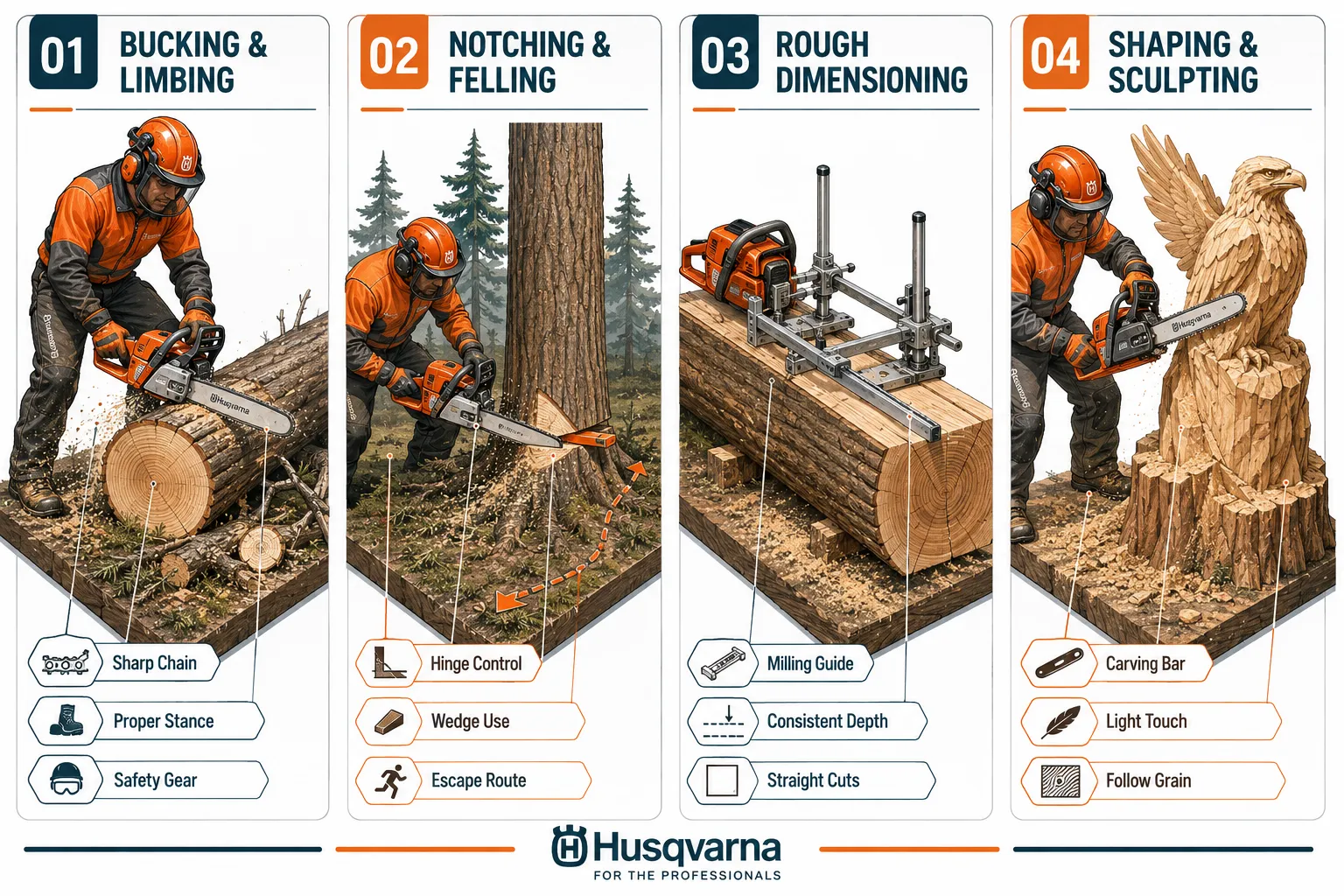 Mastering Advanced Timber Preparation with Husqvarna Chainsaws & Outdoor Power Tools for Woodworking: Beyond Milling, Advance