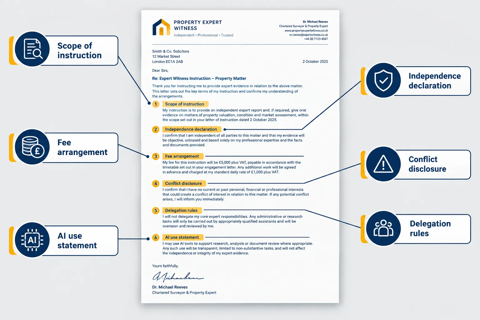 Drafting the Instruction Letter: Scope, Independence and Fee Arrangements
