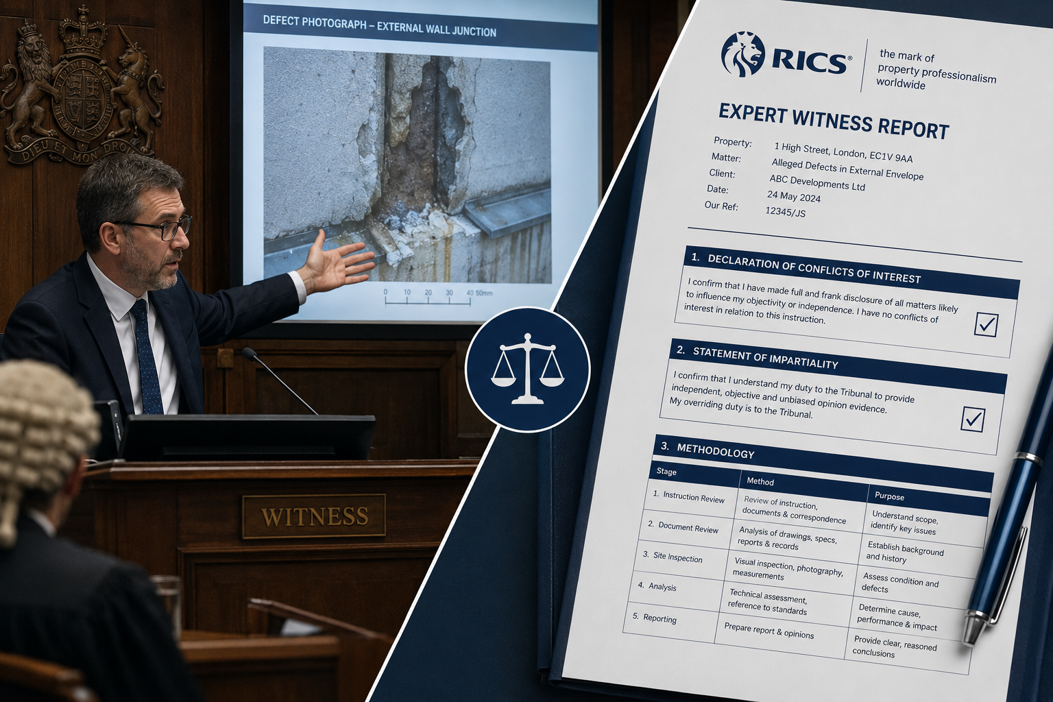 Structuring the Expert Witness Report to RICS and CPR Standards
