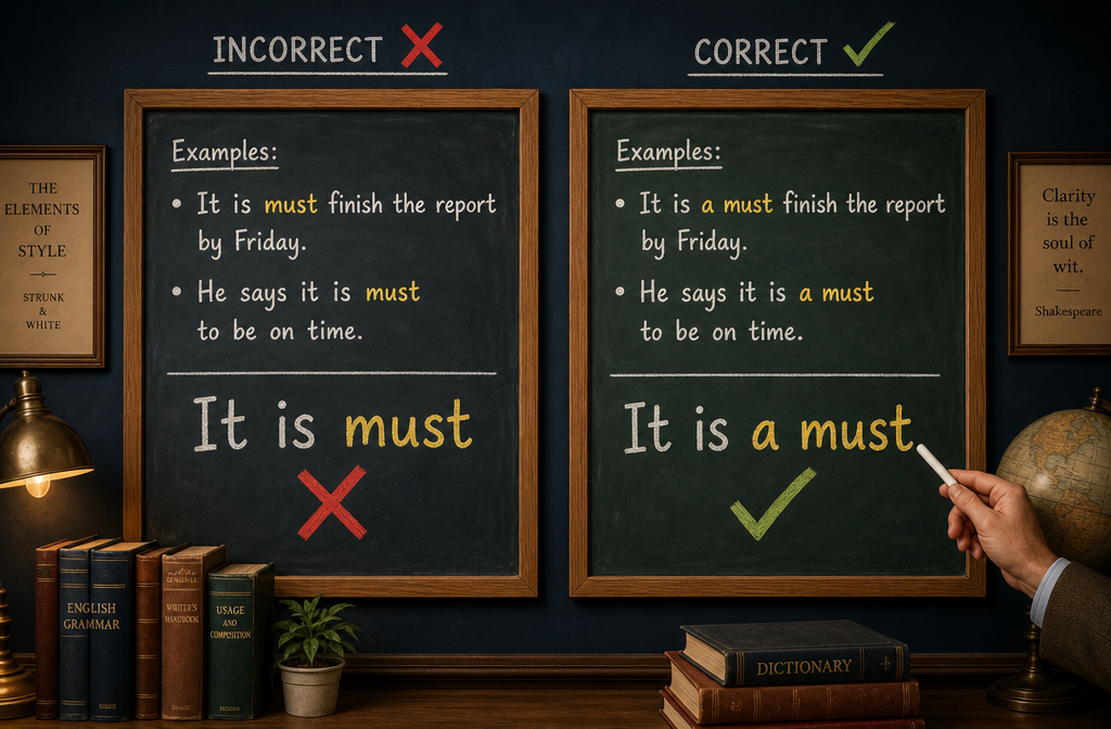 It Is Must Vs It Is A Must