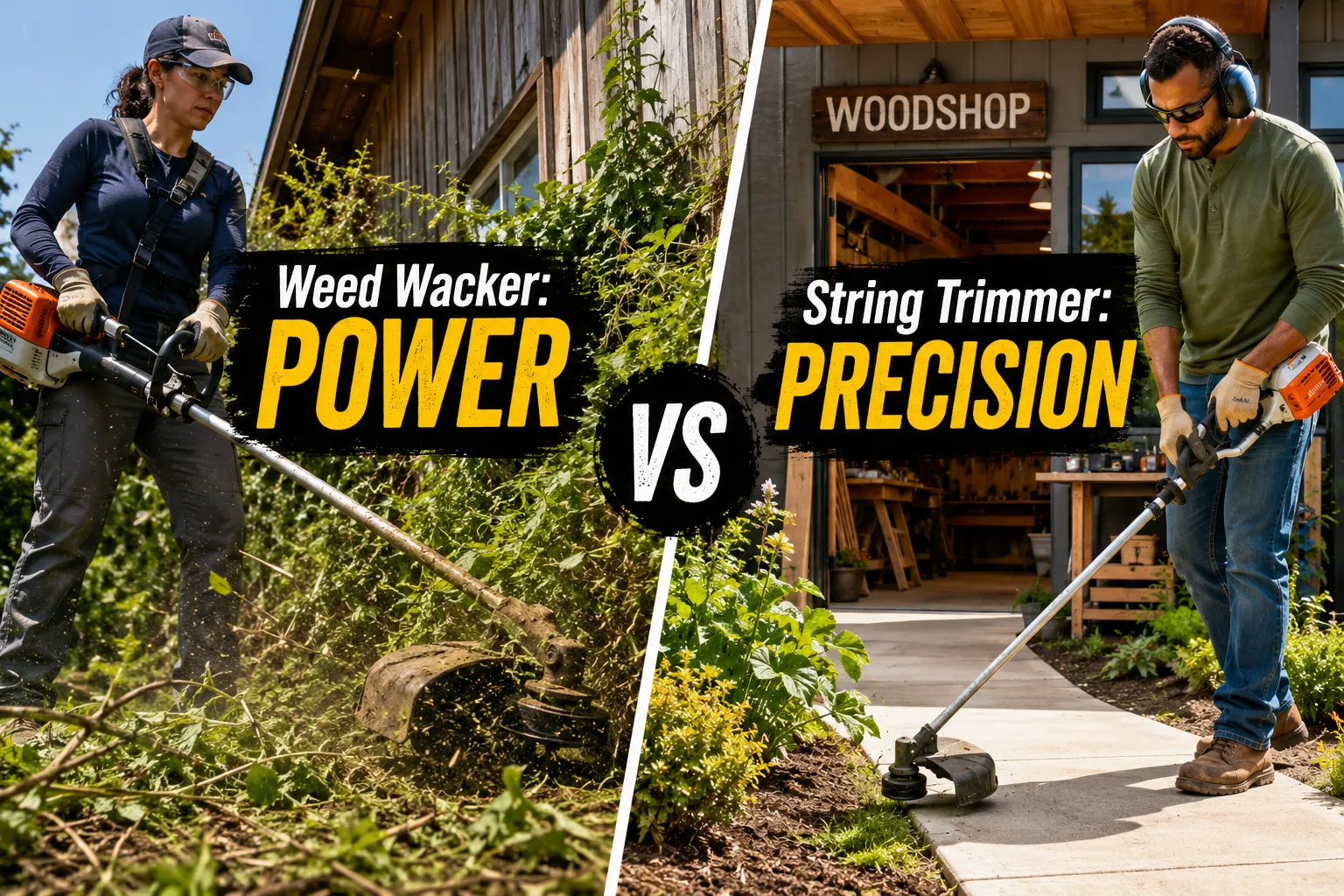Understanding the Difference: Weed Wacker vs. String Trimmer: Choosing the Right Tool for Your Woodshop's Outdoor Maintenance