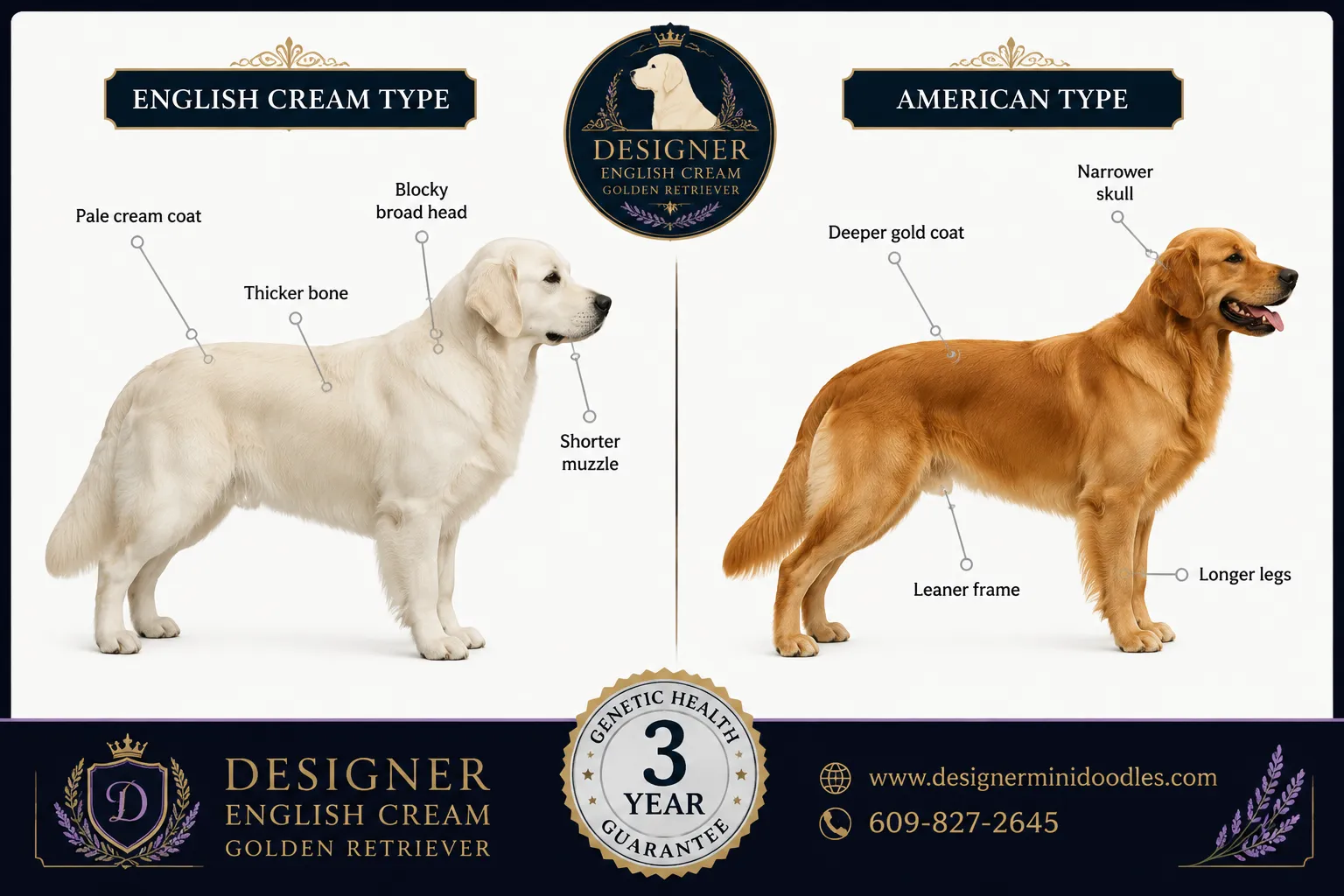 white english cream retriever