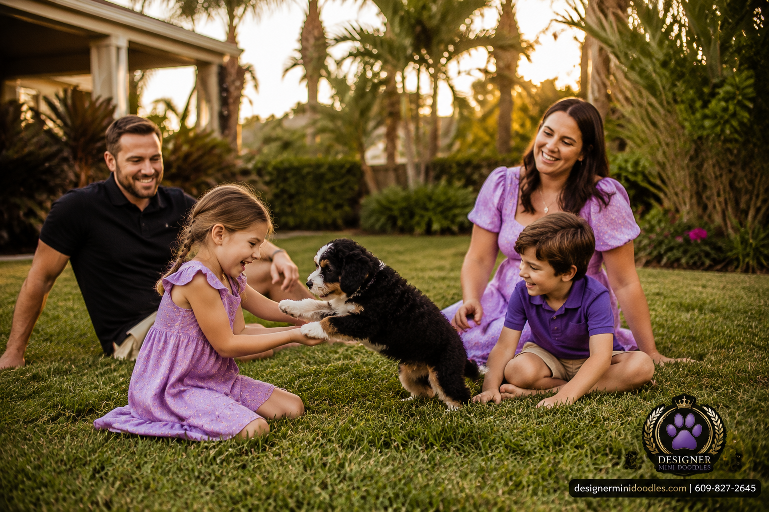 Are Mini Bernedoodles Good With Kids and Other Pets?