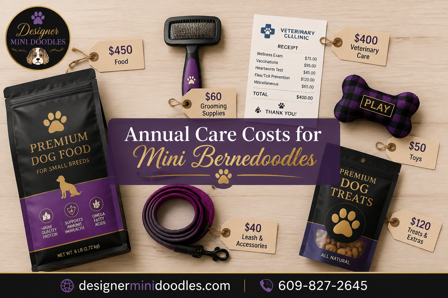 How Much Does It Cost to Care for a Mini Bernedoodle Annually?