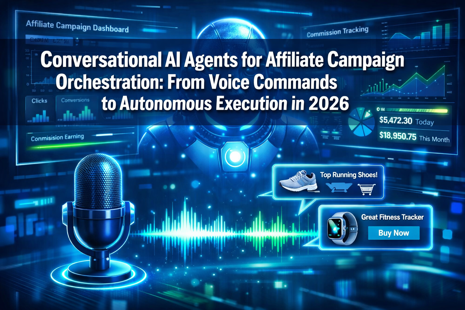 Professional () hero image featuring 'Conversational AI Agents for Affiliate Campaign Orchestration: From Voice Commands to