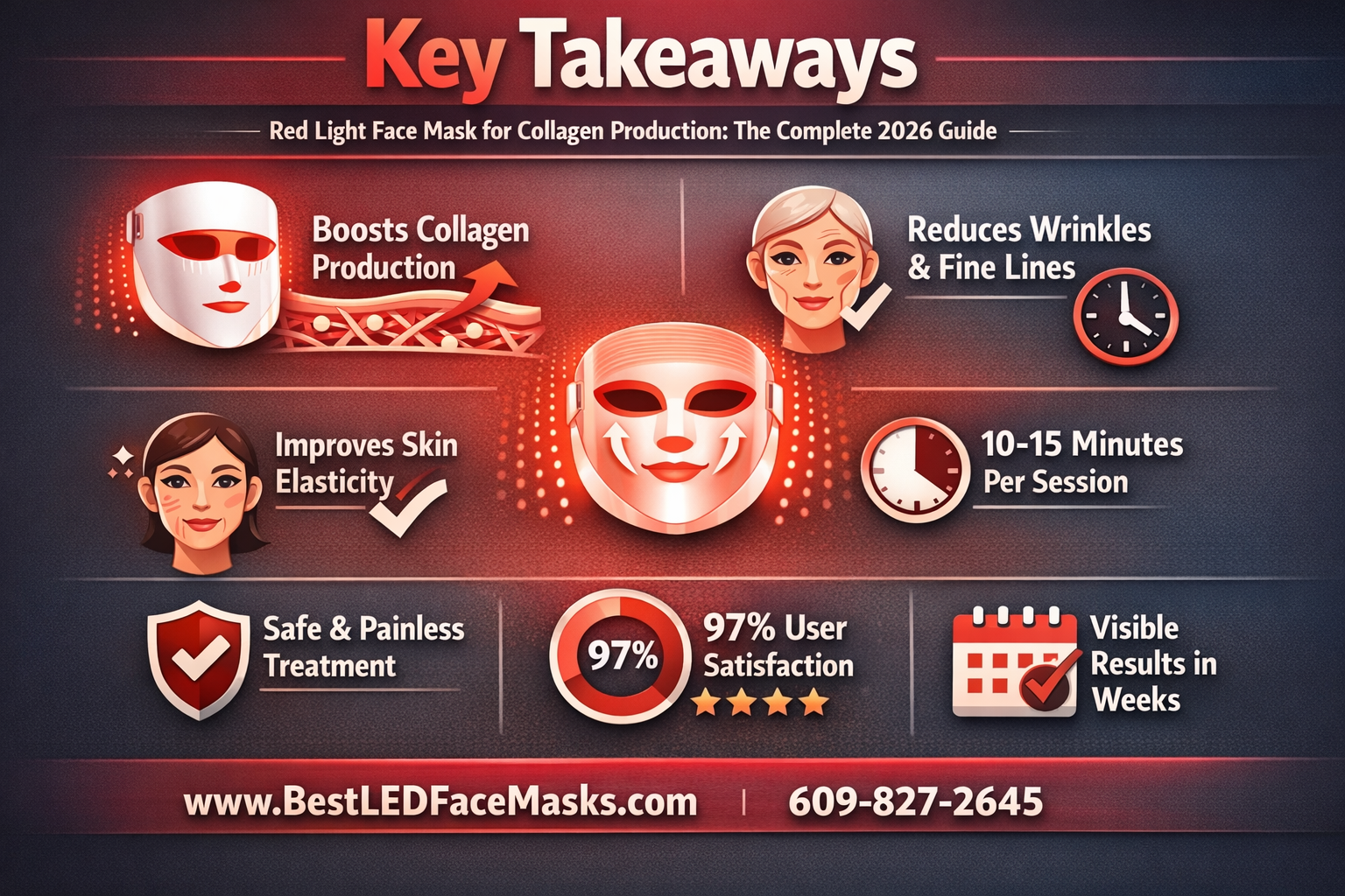 red light face mask for collagen production
