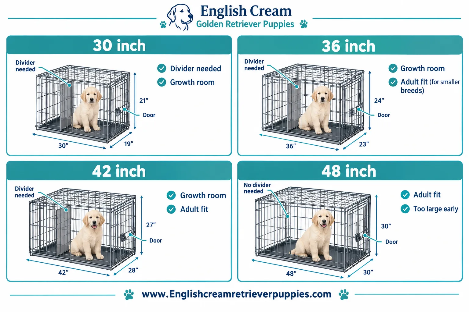 What Is the Best Crate Size for English Cream Golden Retriever Puppies?