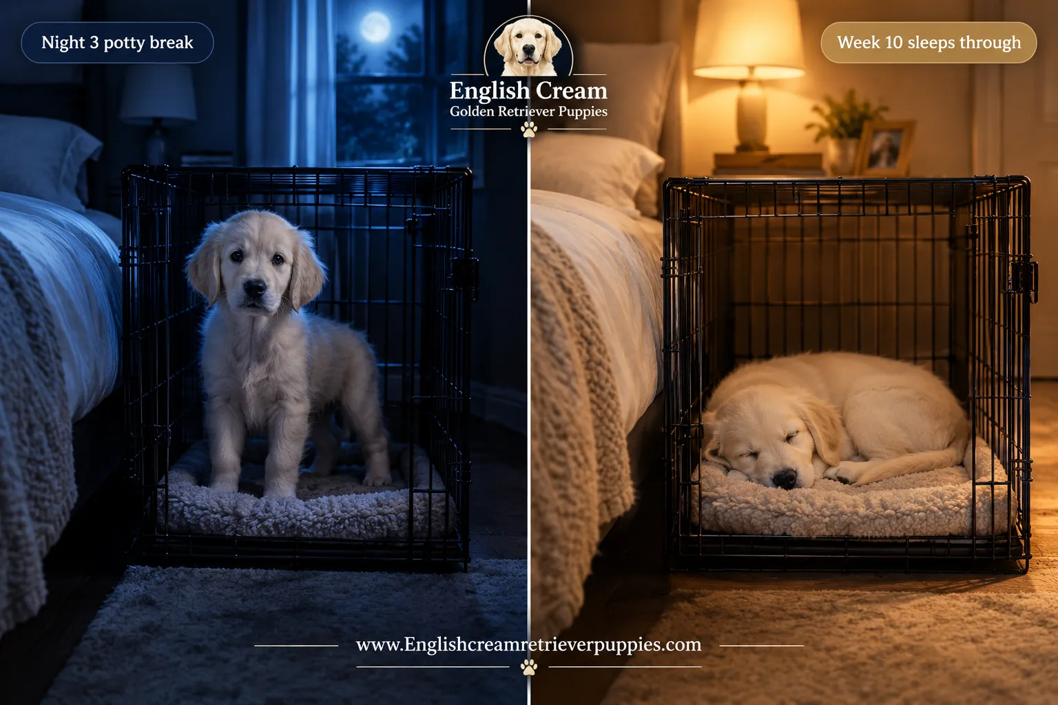 Crate Training Golden Retriever Puppy Schedule by Age