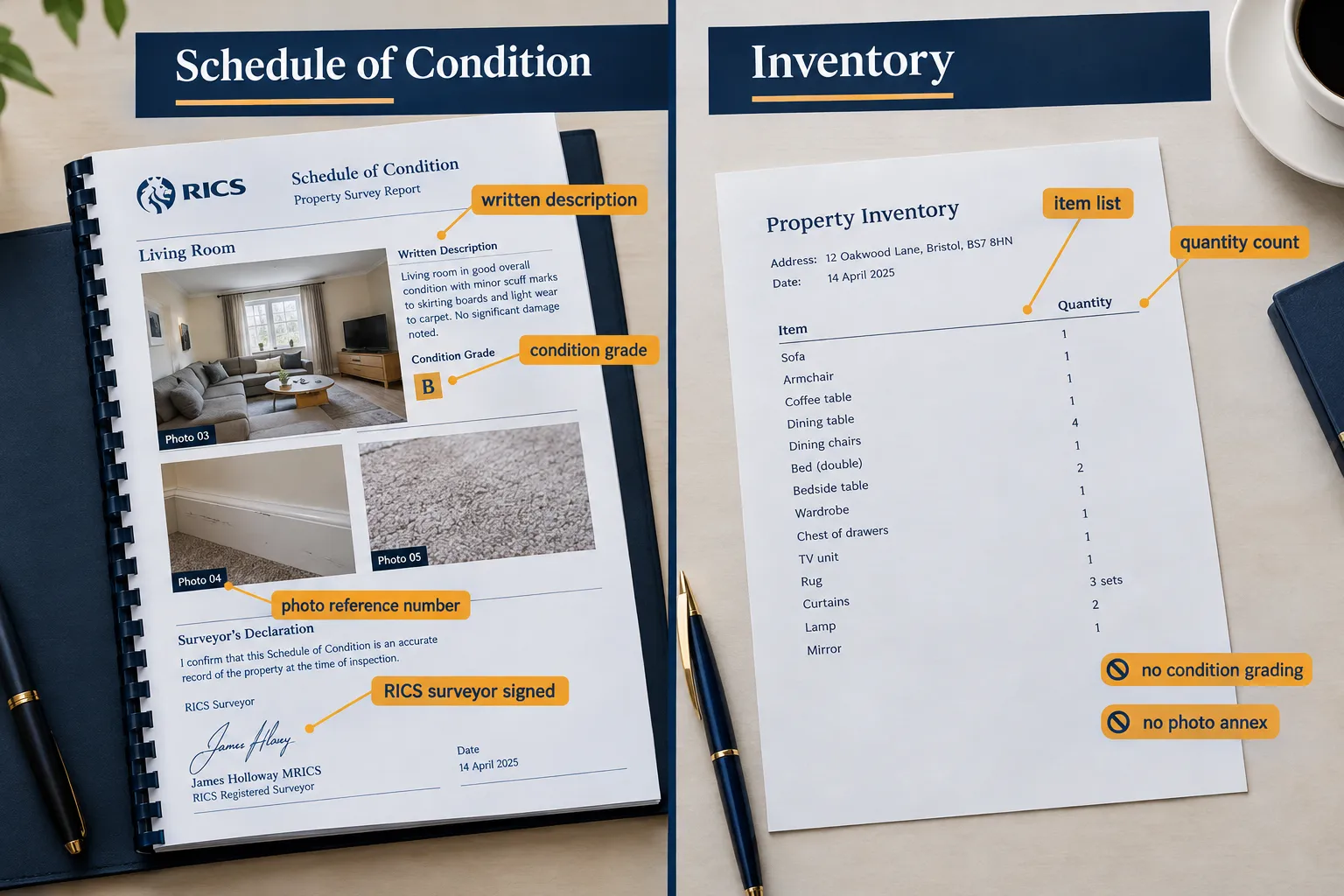 How Lease Wording Interacts with a Schedule of Condition