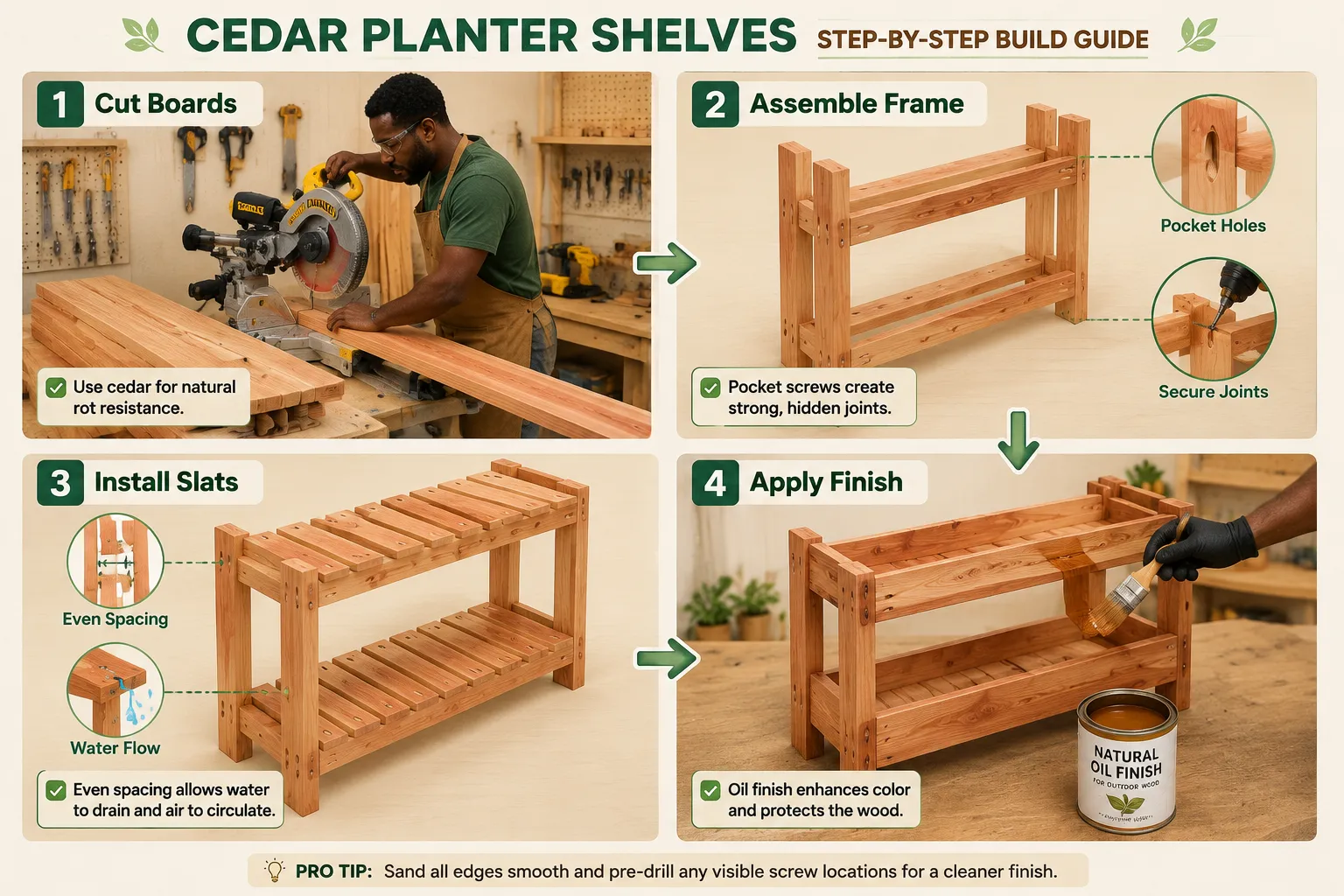 Building Cedar Planter Shelves for Optimal Indoor Gardens