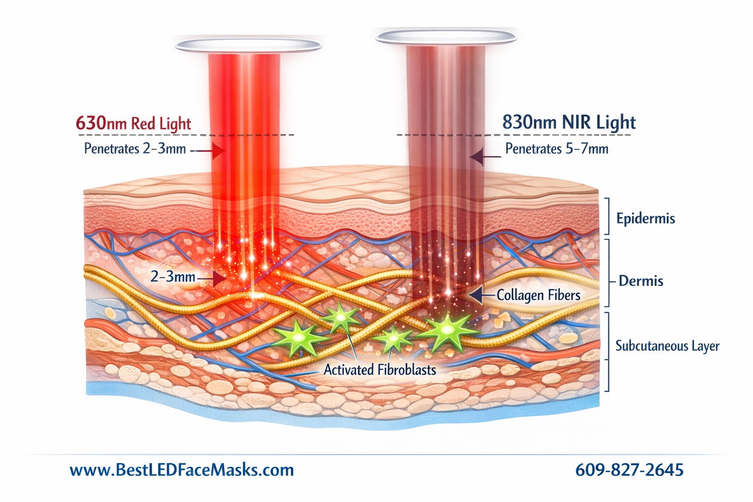 led face mask for skin rejuvenation